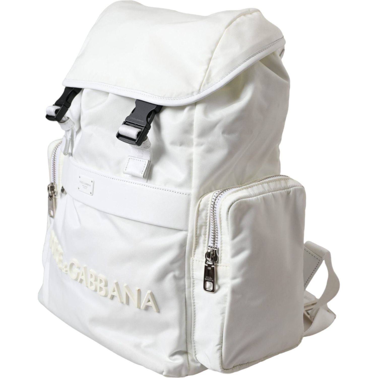 Front view with bag zipped and handles upright.