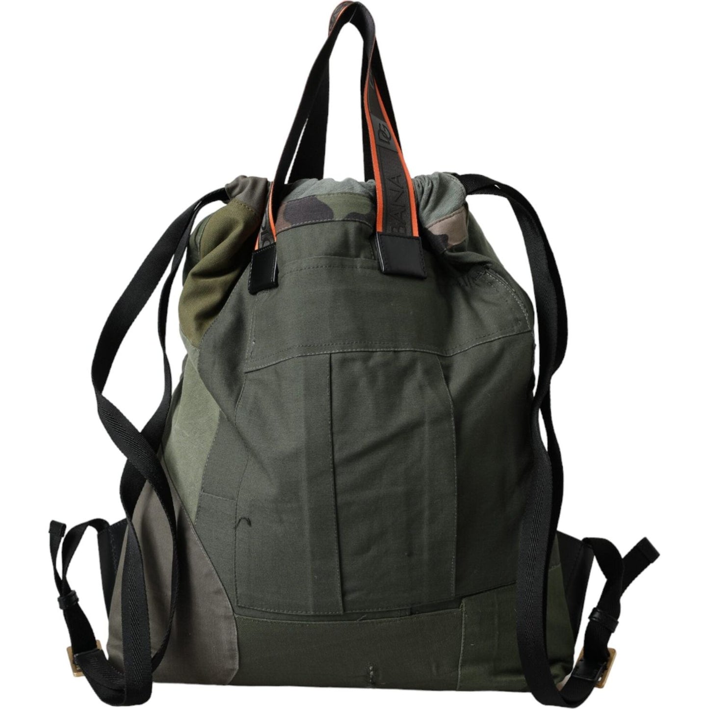 Dolce & Gabbana Military Green Patchwork Rucksack Backpack Bag Dolce & Gabbana