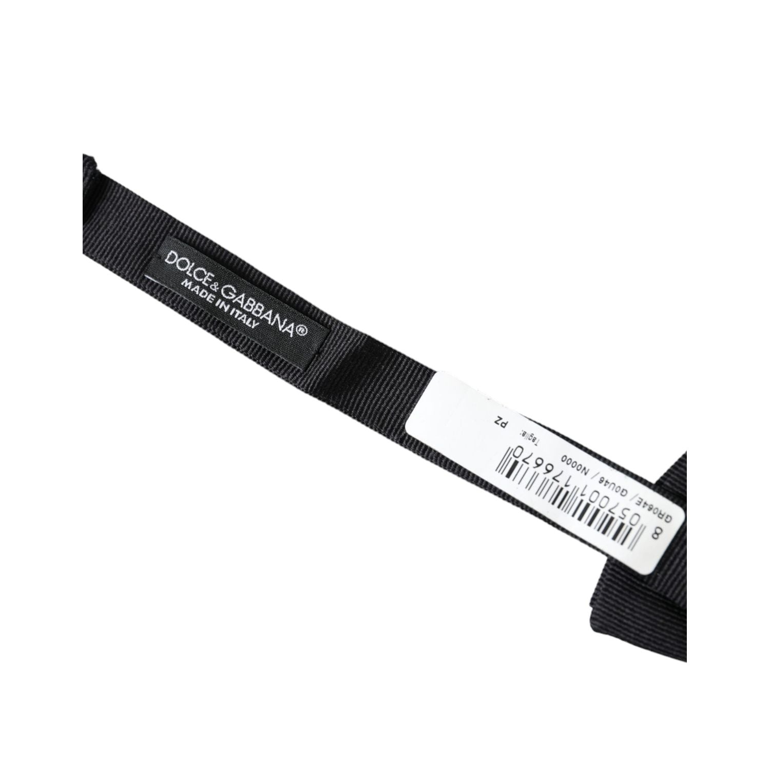 Dolce & Gabbana Black Silk Adjustable Neck Men Bow Tie