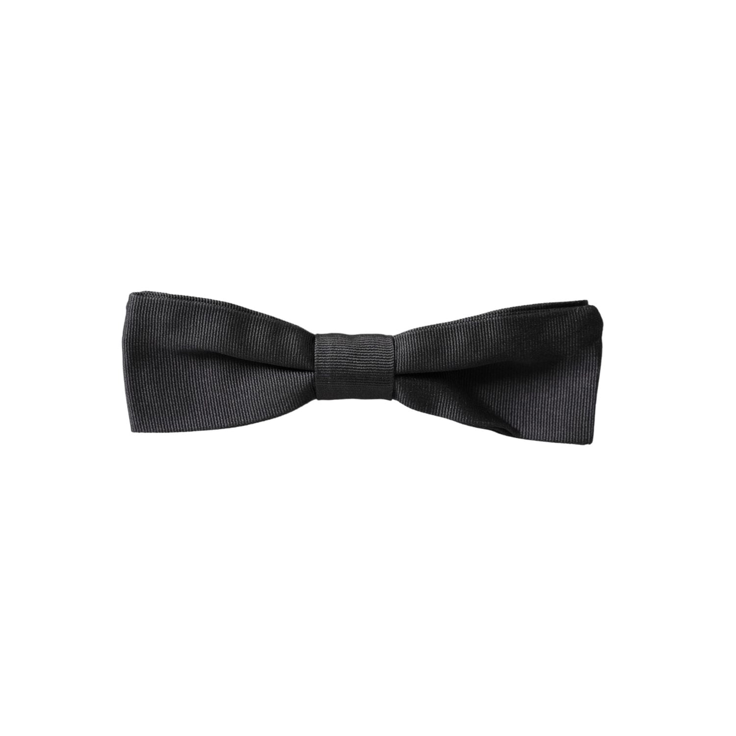 Dolce & Gabbana Black Silk Adjustable Neck Men Bow Tie