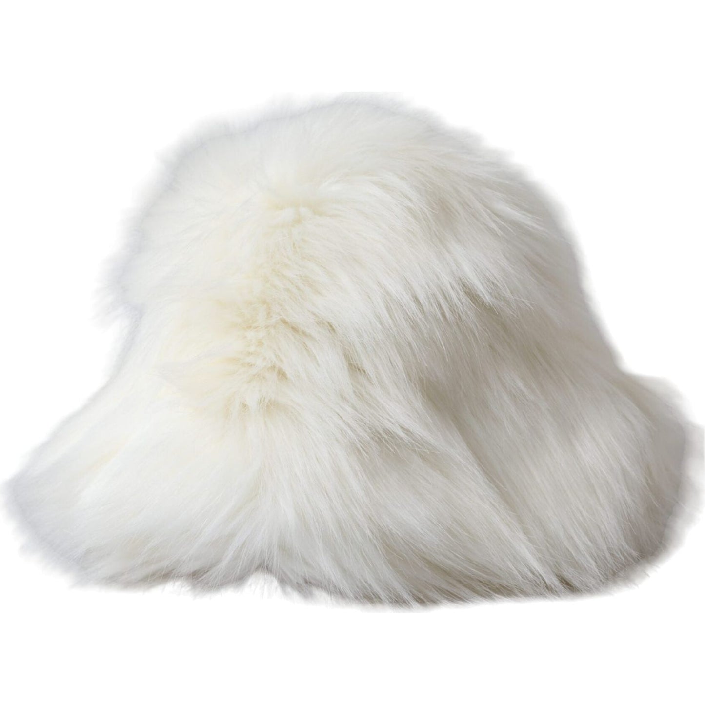 Dolce & Gabbana White Acrylic Fur Womens Bucket Hat Dolce & Gabbana