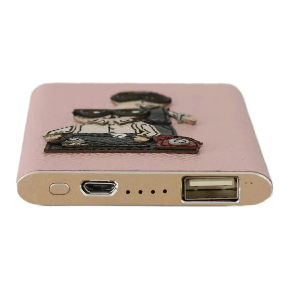 Dolce & Gabbana Chic Pink Leather Power Bank Dolce & Gabbana