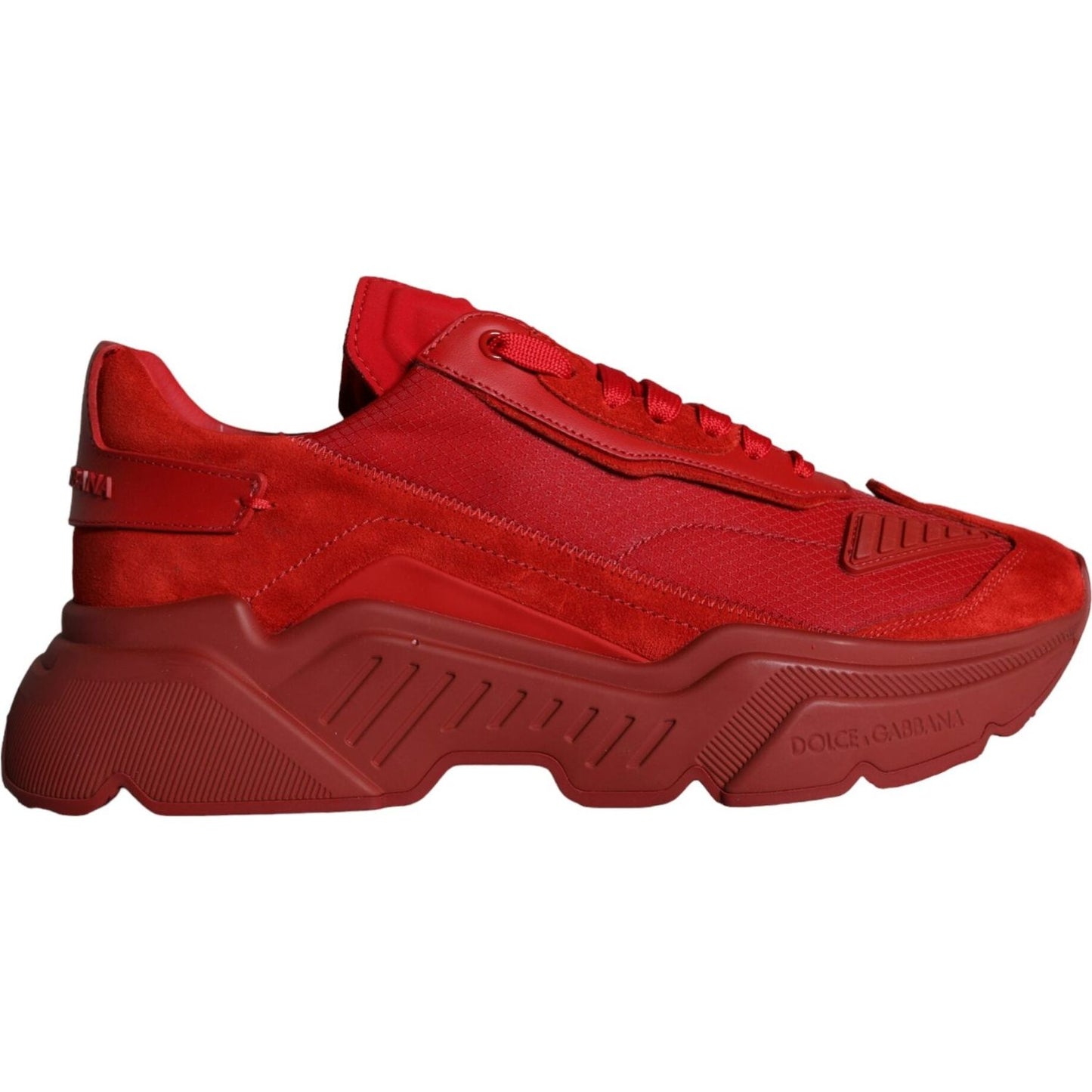 Dolce & Gabbana Red Leather Daymaster Low Top Sneakers Shoes