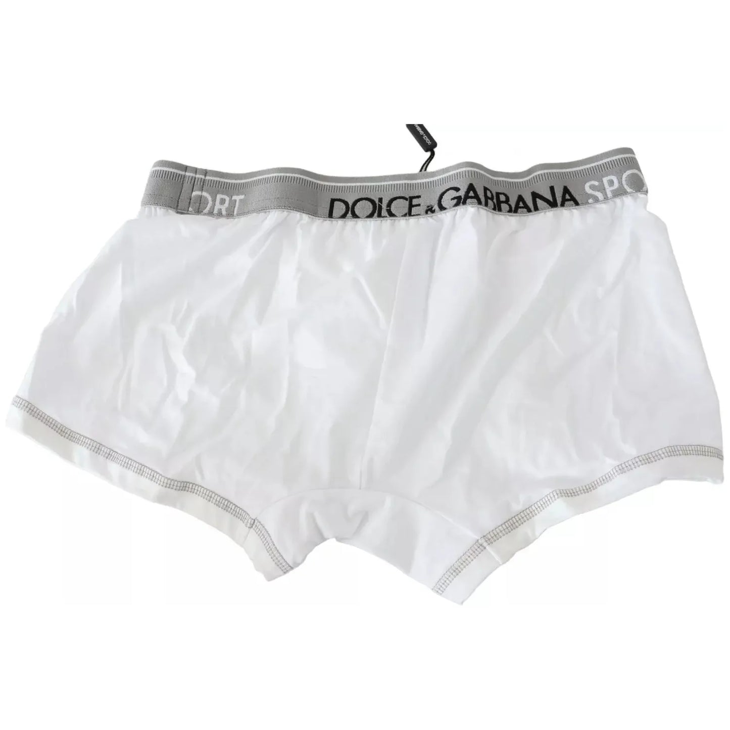 Dolce & Gabbana White Cotton Stretch Regular Boxer Underwear Dolce & Gabbana