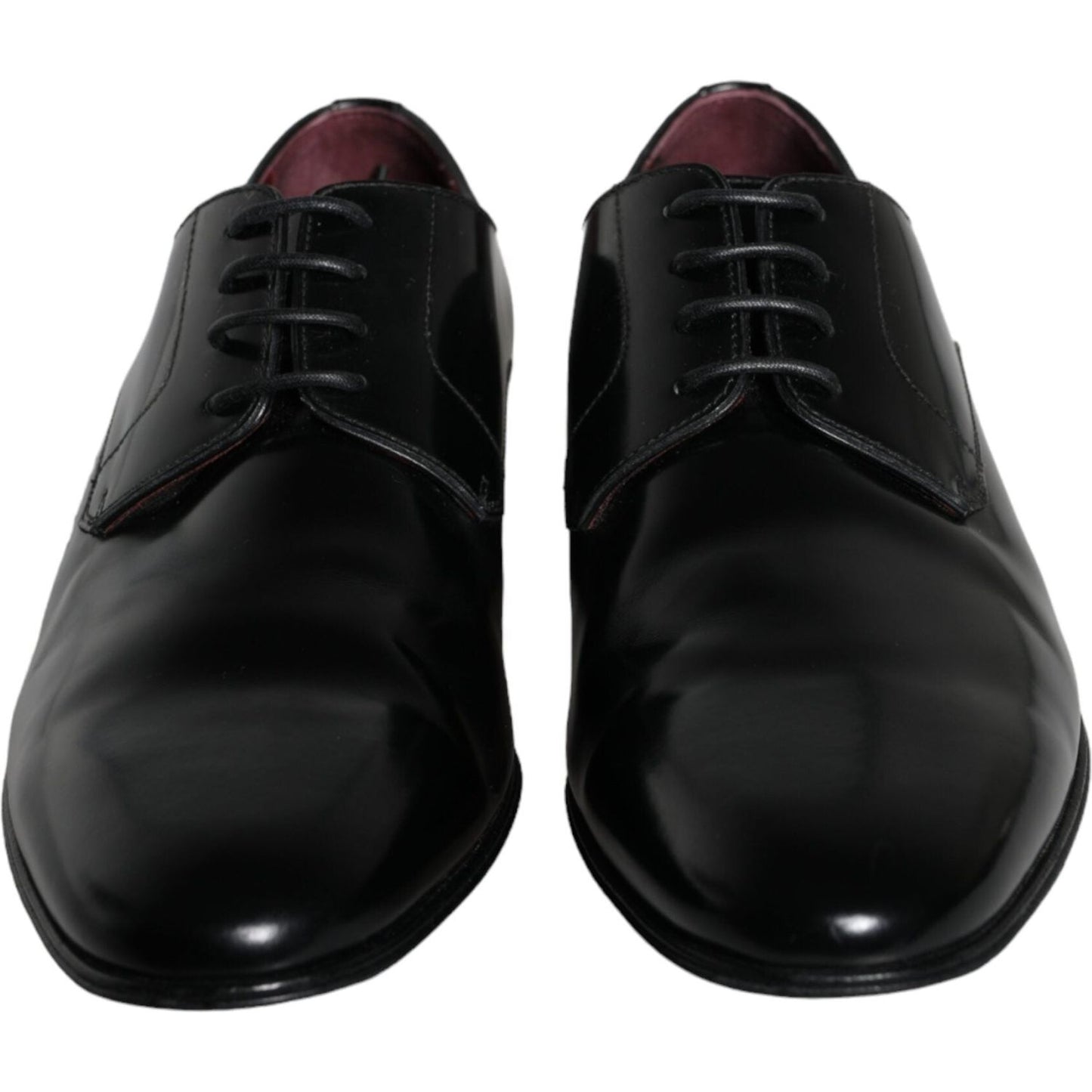 Dolce & Gabbana Black Leather Derby Formal Dress Men Shoes Dolce & Gabbana