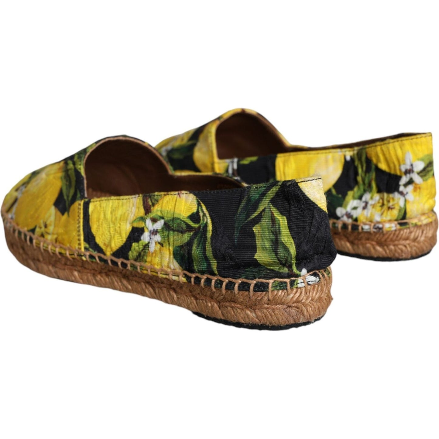 Dolce & Gabbana Multicolor Lemon Slip On Espadrilles Shoes