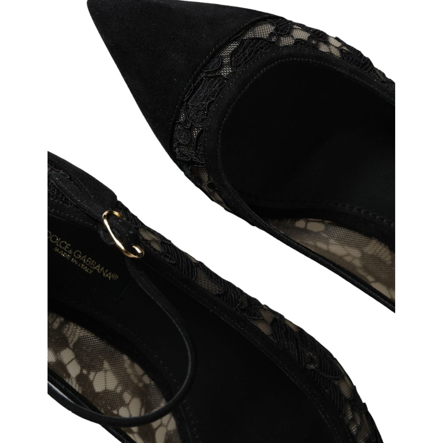 Dolce & Gabbana Black Taormina Lace Bellucci Flats Shoes Dolce & Gabbana