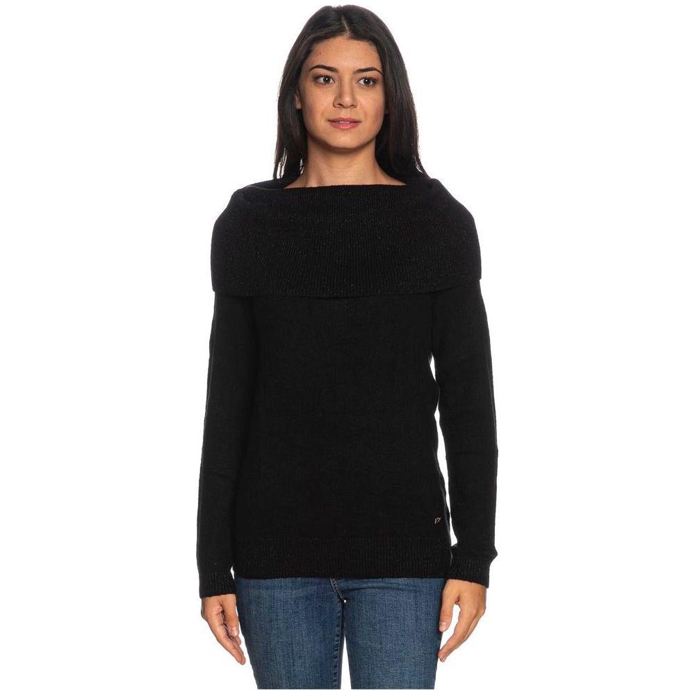 Yes Zee Black Viscose Sweater Yes Zee