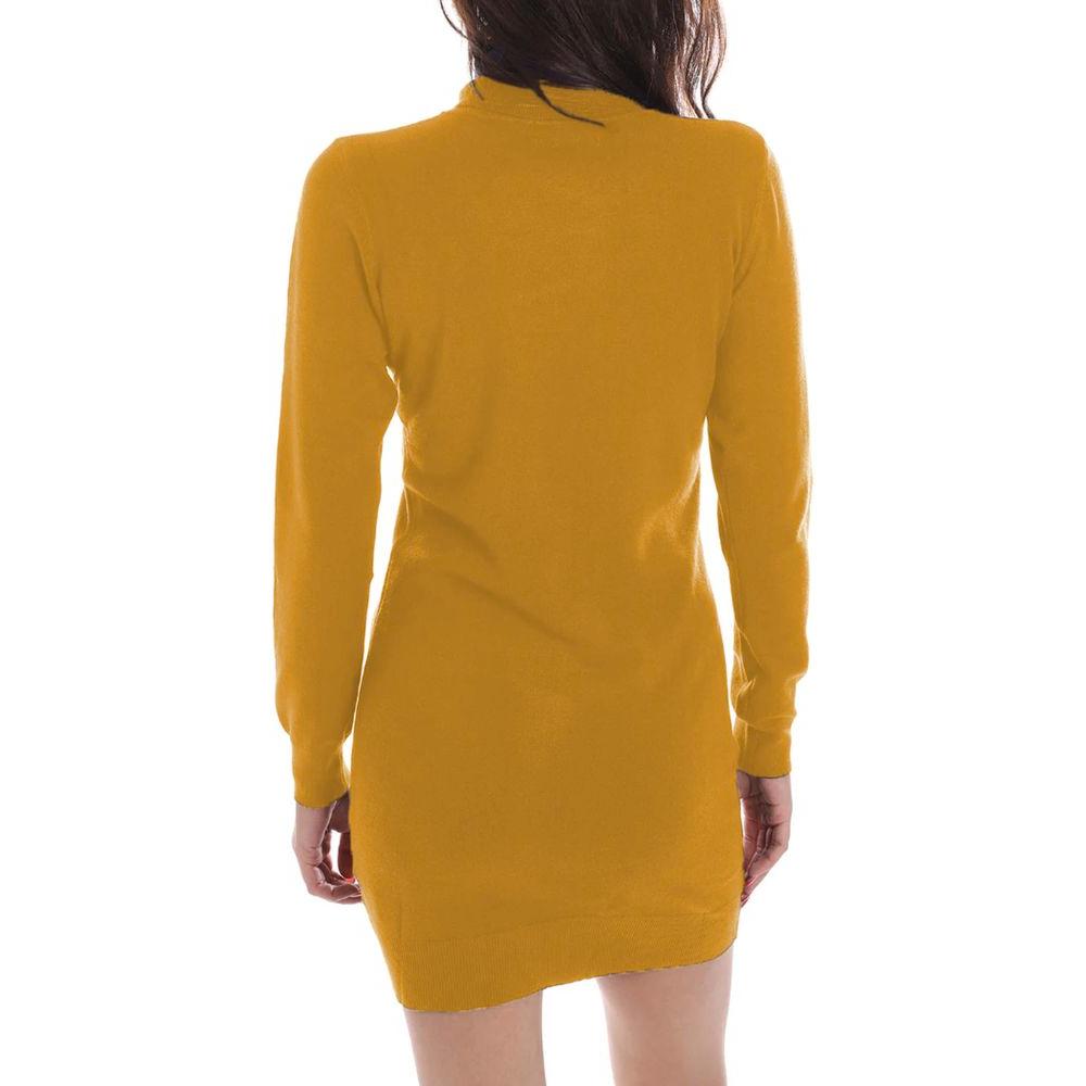 Yes Zee Yellow Viscose Dress Yes Zee