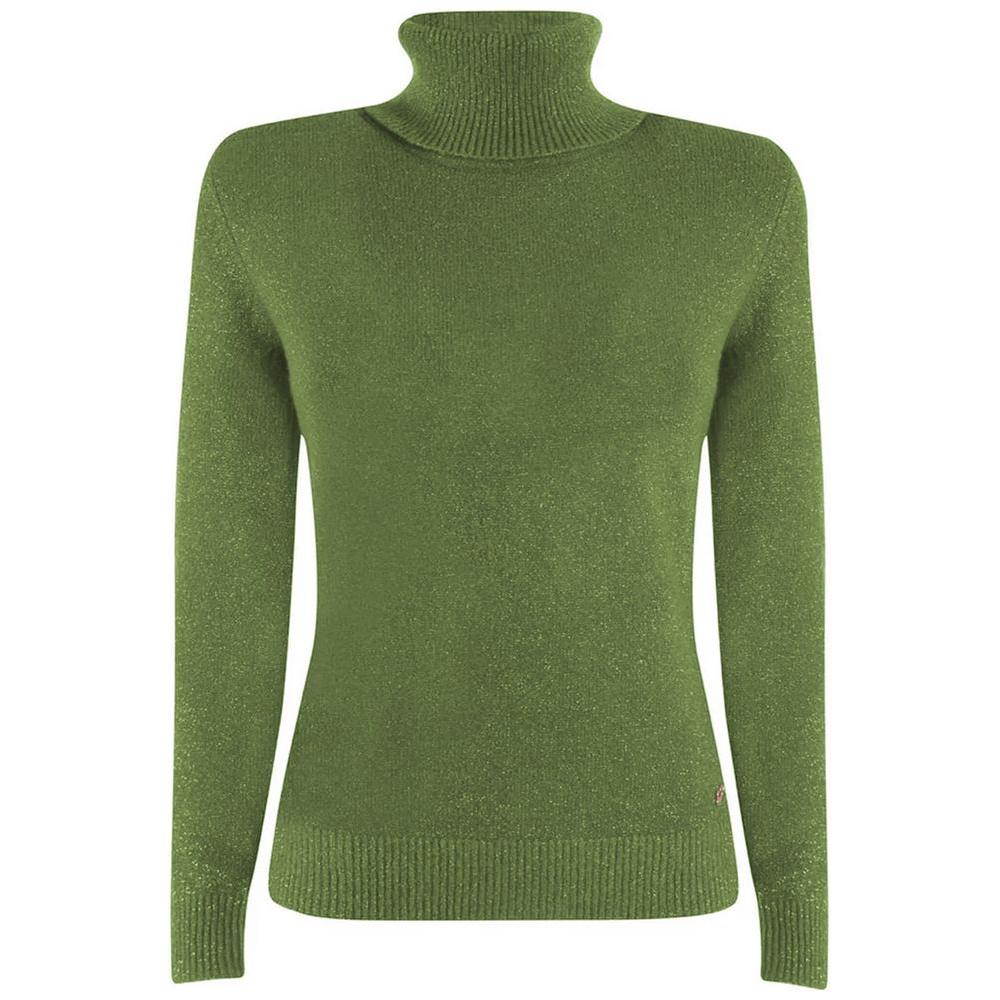 Yes Zee Green Viscose Sweater Yes Zee