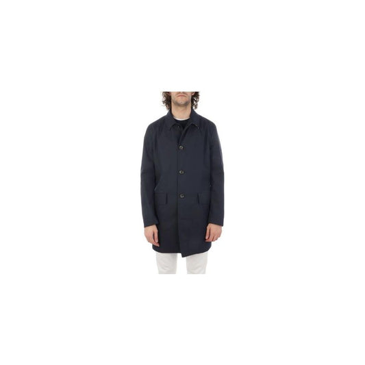 Aquascutum Blue Cotton Jacket Aquascutum