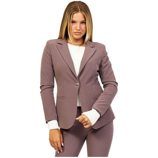 Yes Zee Gray Polyester Suits & Blazer