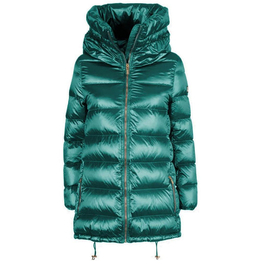 Yes Zee Green Nylon Jackets & Coat Yes Zee