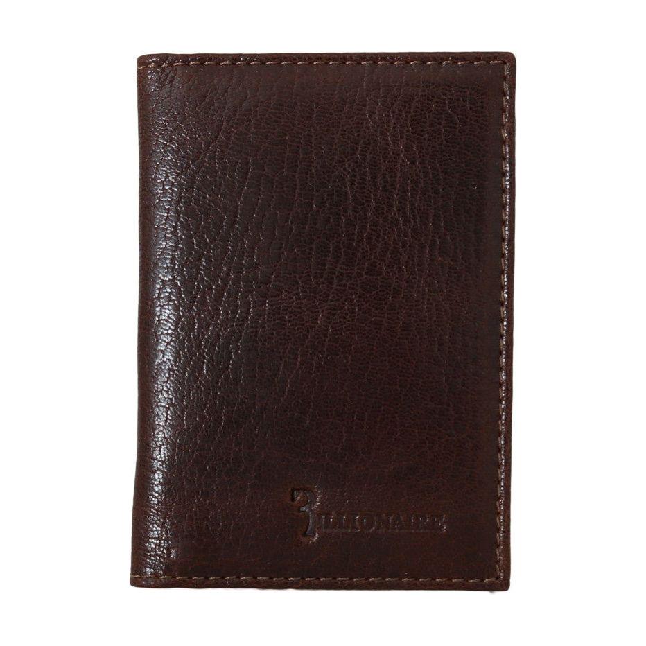 Billionaire Italian Couture Brown Leather Bifold Wallet Billionaire Italian Couture