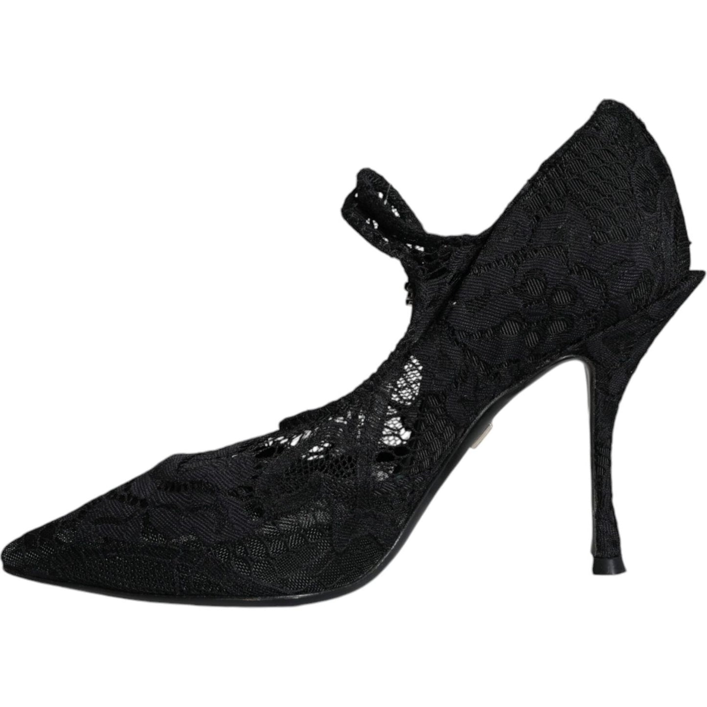 Dolce & Gabbana Black Mary Jane Pumps Lace Crystals Heels Shoes Dolce & Gabbana