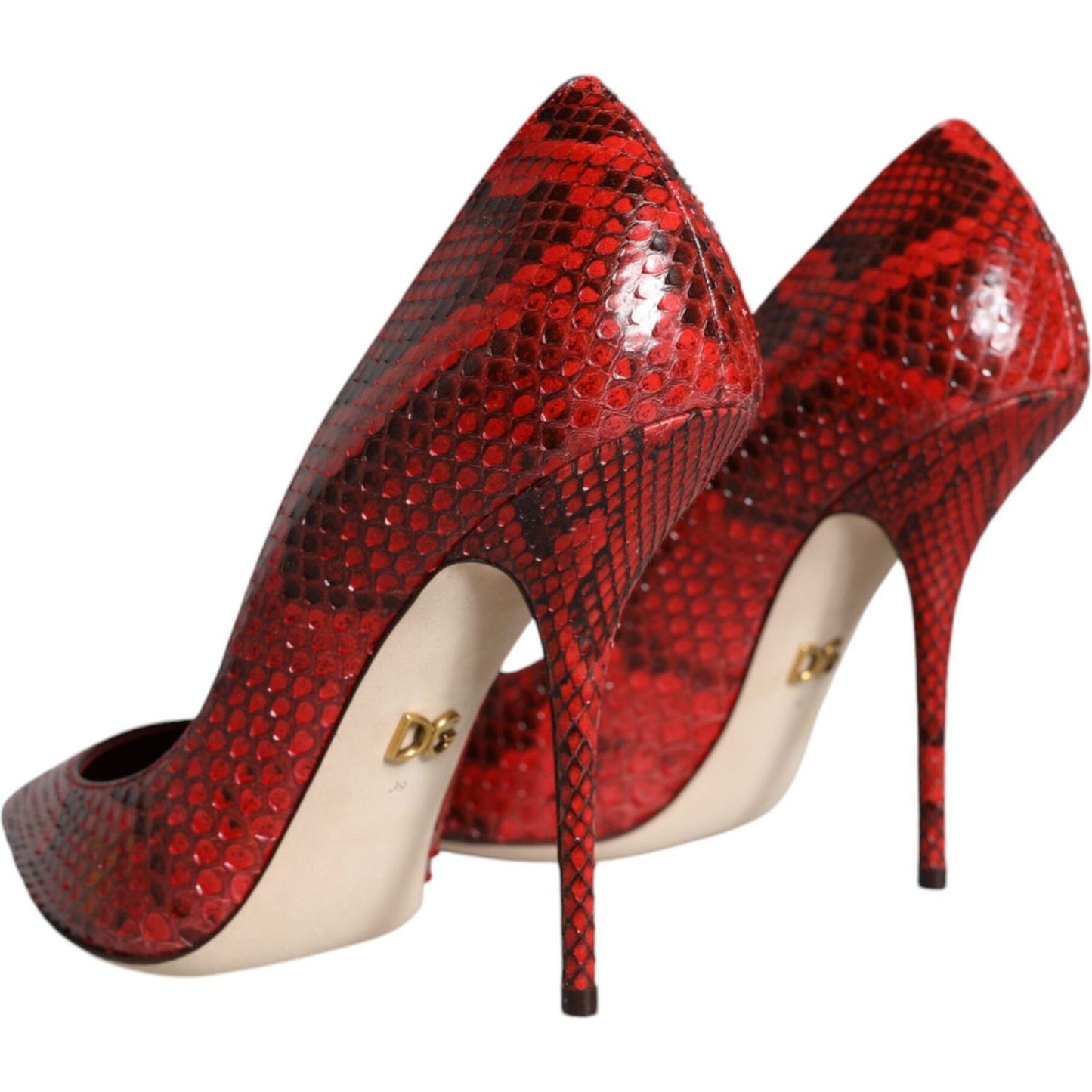 Dolce & Gabbana Red Leather Stiletto High Heels Pumps Shoes Dolce & Gabbana