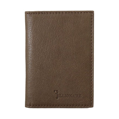 Billionaire Italian Couture Brown Leather Bifold Wallet Billionaire Italian Couture