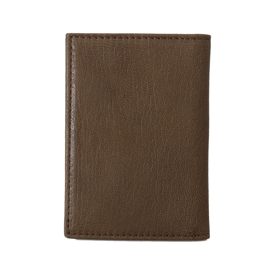 Billionaire Italian Couture Brown Leather Bifold Wallet Billionaire Italian Couture