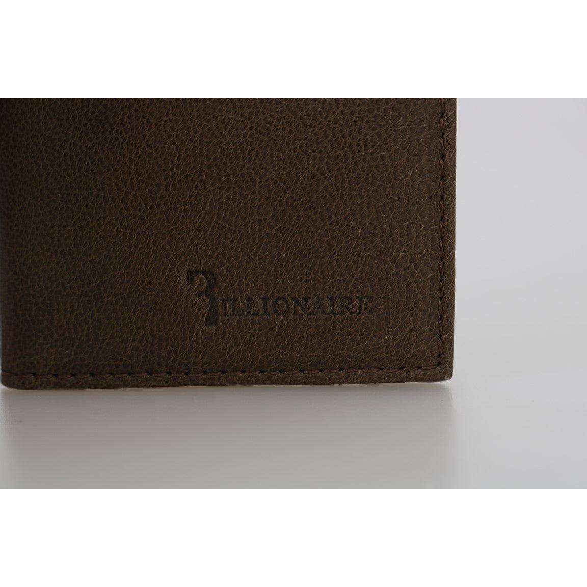 Billionaire Italian Couture Brown Leather Bifold Wallet Billionaire Italian Couture