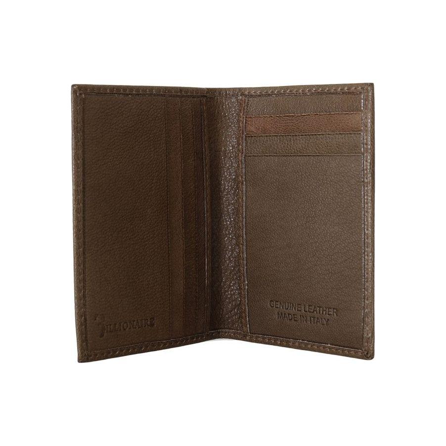 Billionaire Italian Couture Brown Leather Bifold Wallet Billionaire Italian Couture