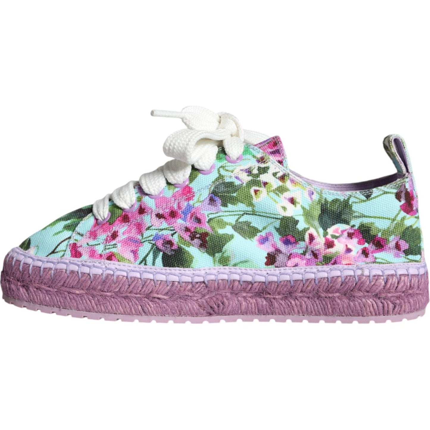 Dolce & Gabbana Multicolor Canvas Floral Espadrilles Sneakers Shoes Dolce & Gabbana