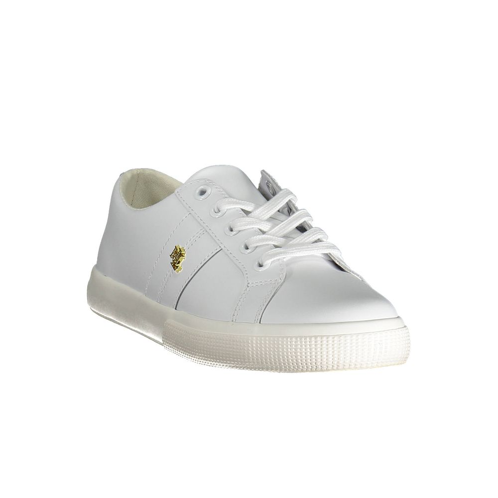 Ralph Lauren White Polyester Sneaker Ralph Lauren