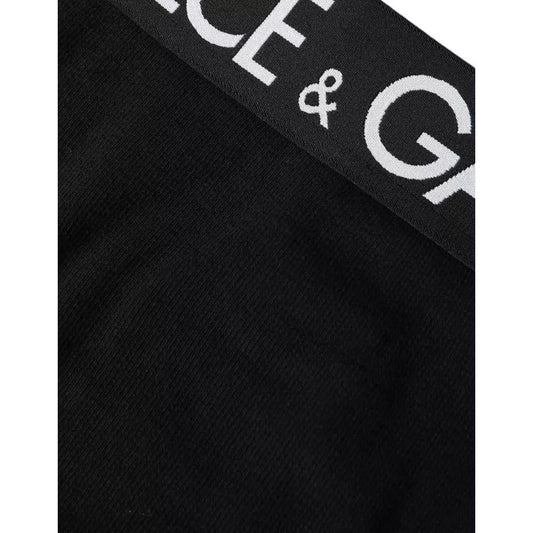 Dolce & Gabbana Black Cotton Stretch Branded Logo Underwear Dolce & Gabbana