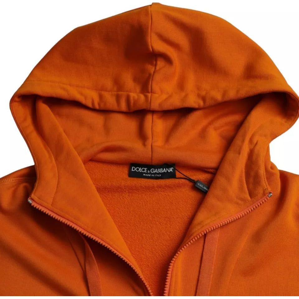 Dolce & Gabbana Orange Hooded Pullover Sweatshirt Sweater Dolce & Gabbana