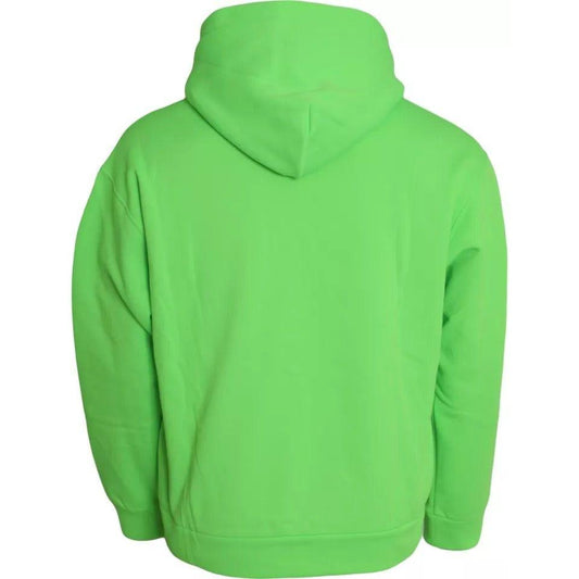 Dolce & Gabbana Green Logo Hooded Pullover Sweatshirt Sweater Dolce & Gabbana