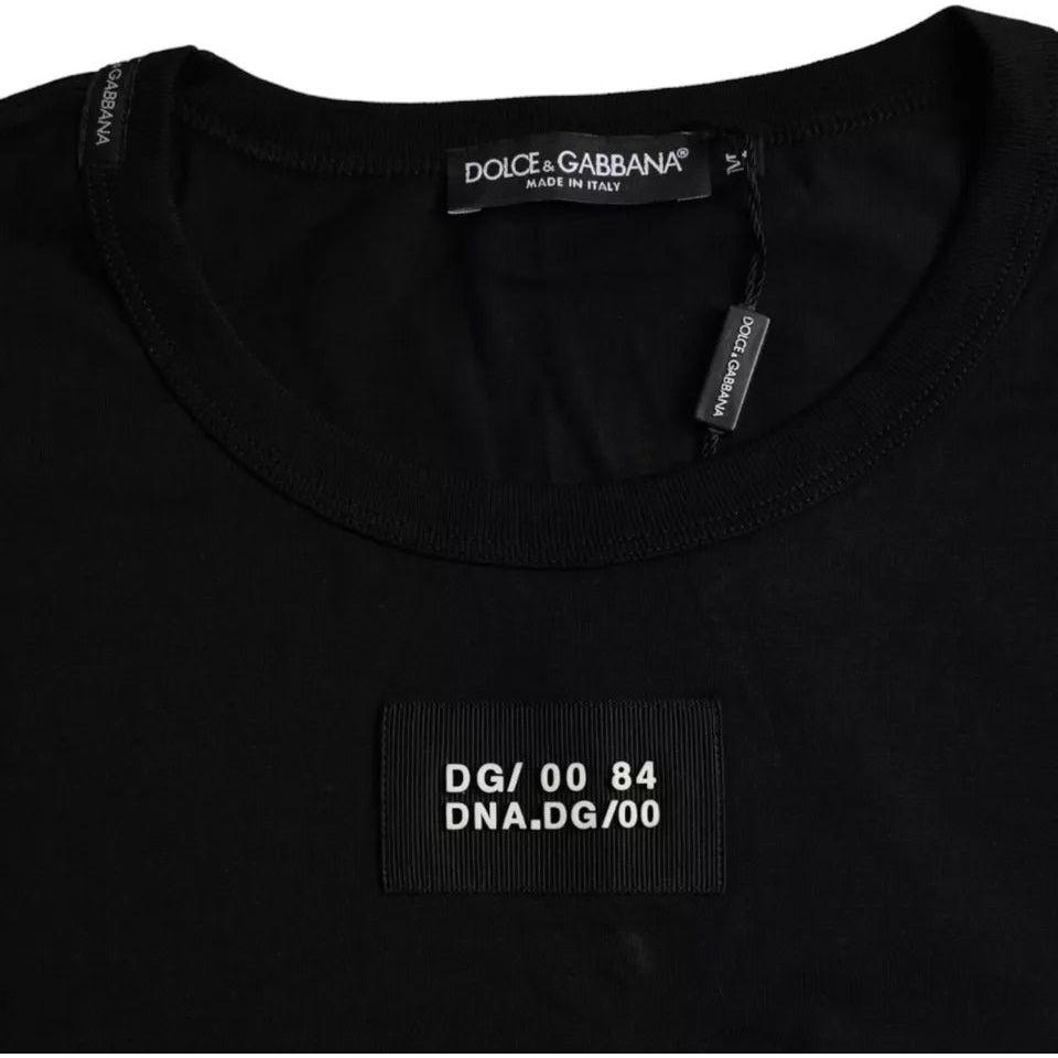 Dolce & Gabbana Black Cotton Pocket Short Sleeves Men T-shirt Dolce & Gabbana