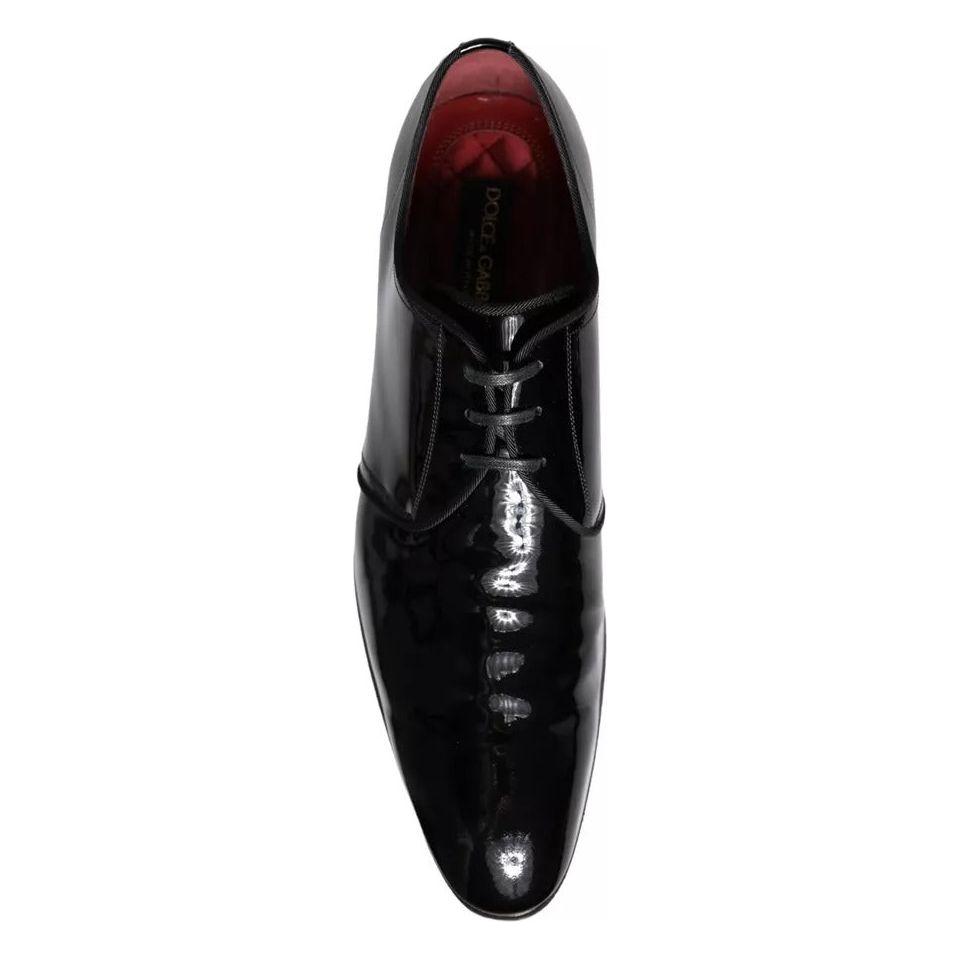 Dolce & Gabbana Black Patent Leather Derby Men Dress Shoes Dolce & Gabbana