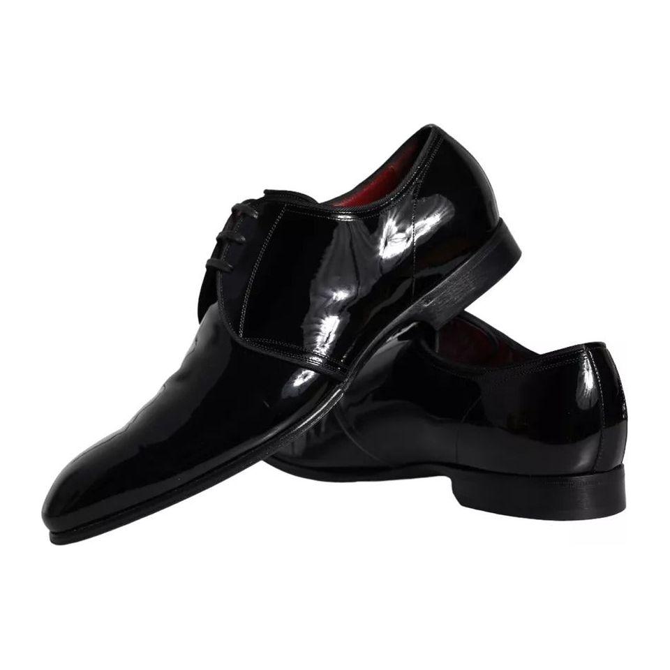 Dolce & Gabbana Black Patent Leather Derby Men Dress Shoes Dolce & Gabbana