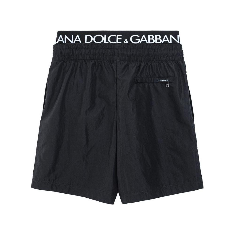 Dolce & Gabbana Black Polyester Swimwear Dolce & Gabbana