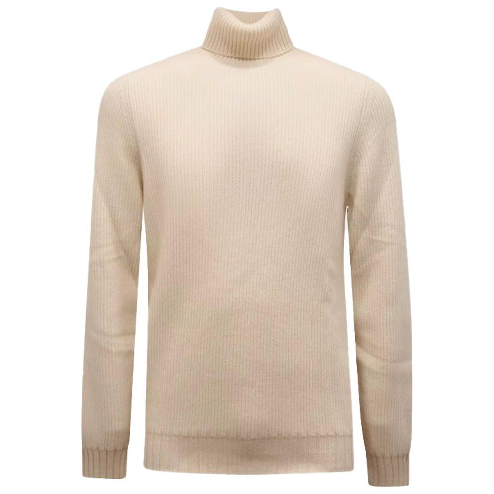 Alpha Studio White Cashmere Sweater Alpha Studio Tan