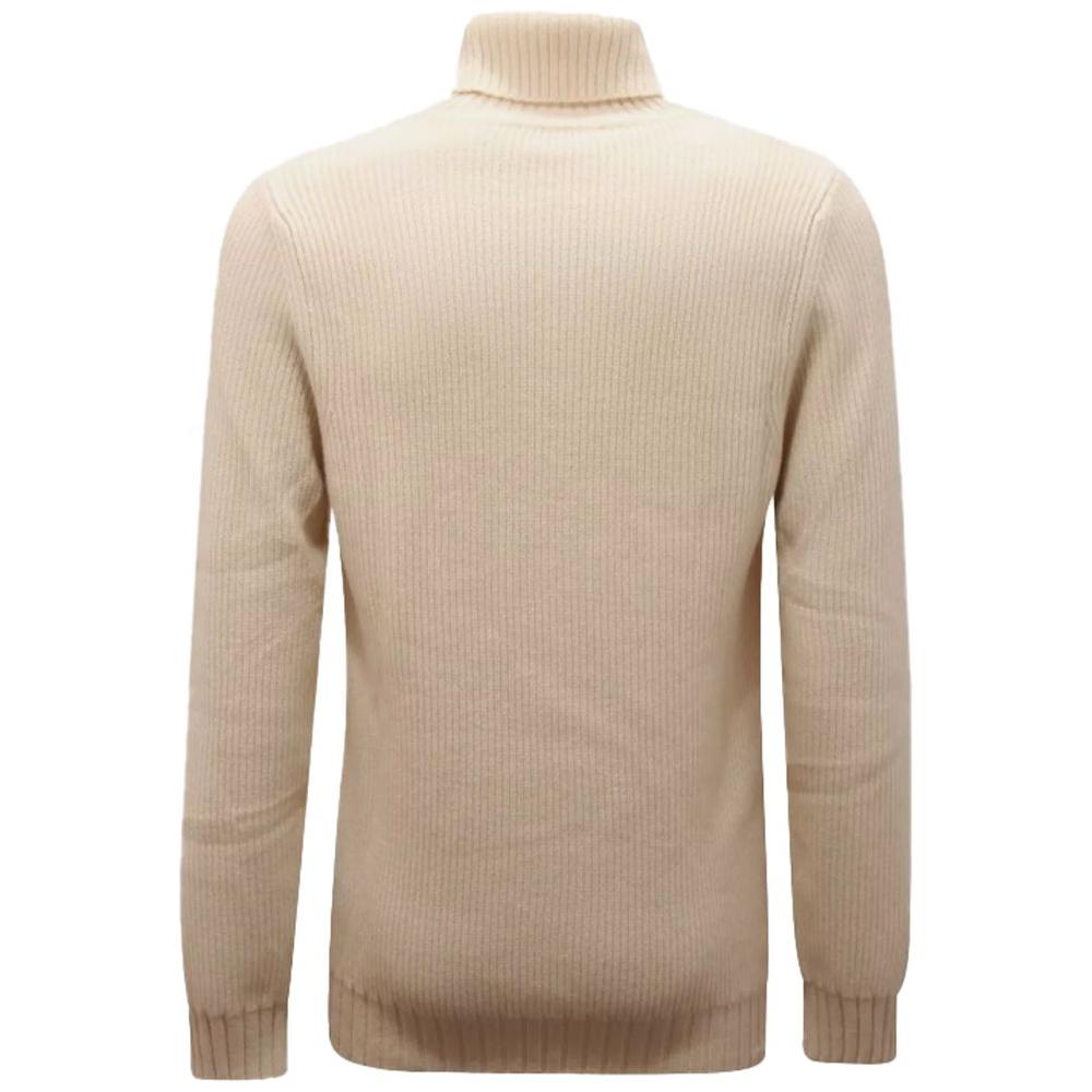 Alpha Studio White Cashmere Sweater Alpha Studio Rosy Brown