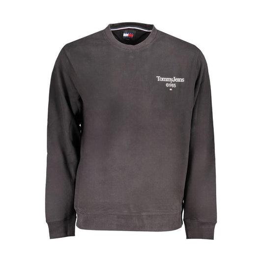 Tommy Hilfiger Black Cotton Sweater Tommy Hilfiger