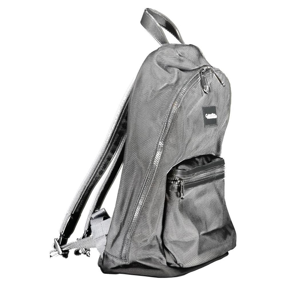 Front view with bag zipped and handles upright.