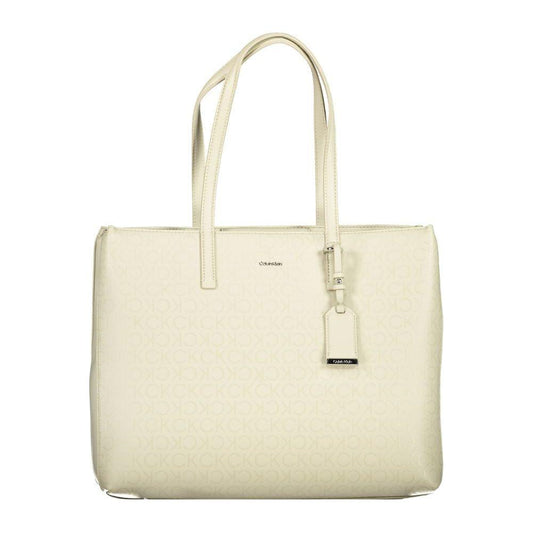 Calvin Klein Beige Polyester Handbag Calvin Klein