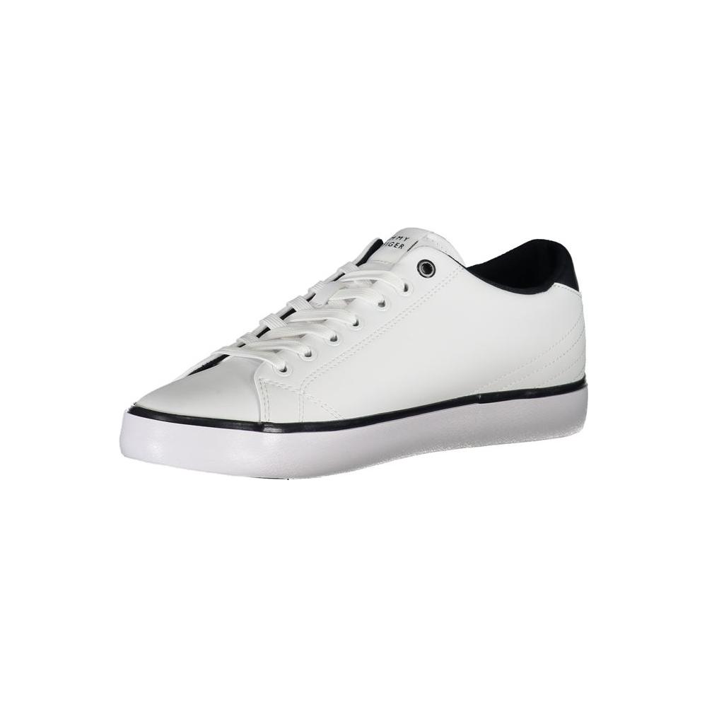 Tommy Hilfiger White Polyester Sneaker Tommy Hilfiger