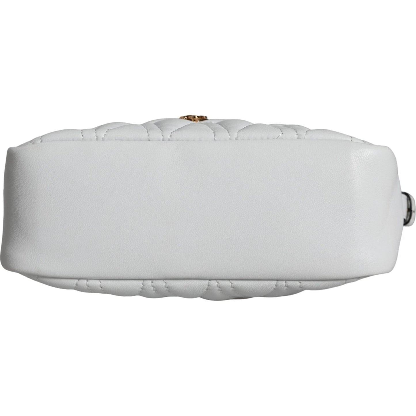 Versace White Quilted Nappa Leather Crossbody Shoulder Bag Versace