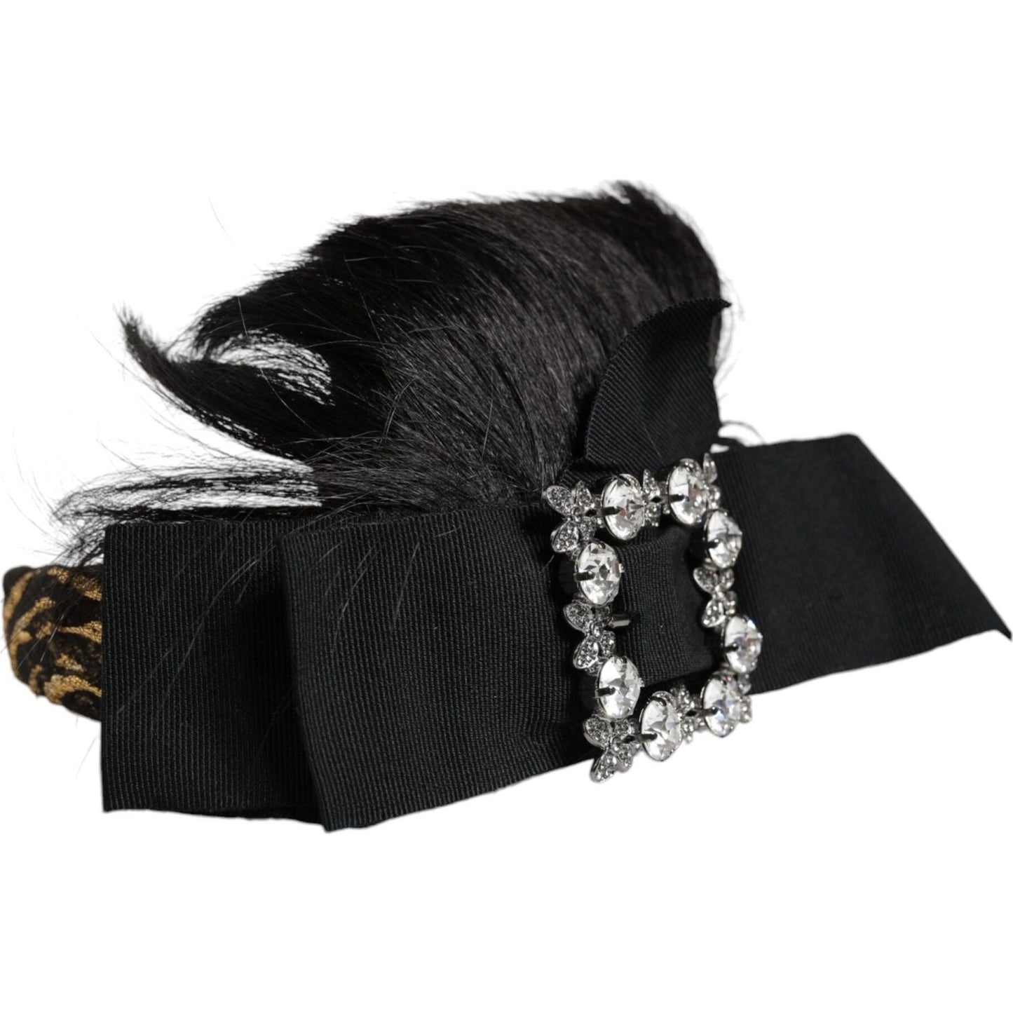 Dolce & Gabbana Black Hair Parrucchiera Crystal Headband Diadem Dolce & Gabbana