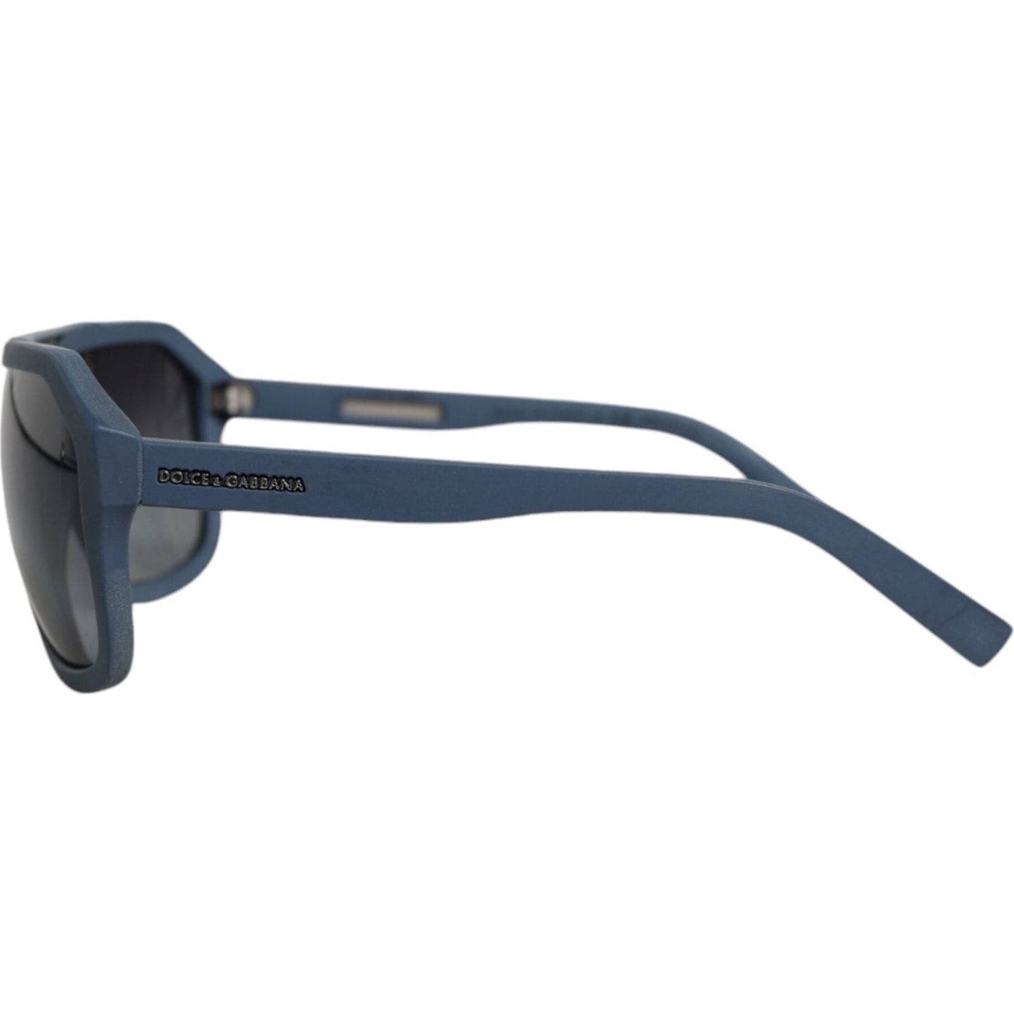 Dolce & Gabbana Blue Metal Frame Rubber Skin Polarized Mirror Lens Sunglasses Dolce & Gabbana