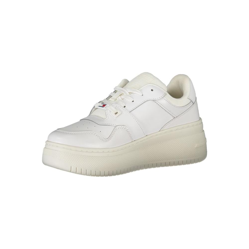 Tommy Hilfiger White Leather Women Sneaker Tommy Hilfiger