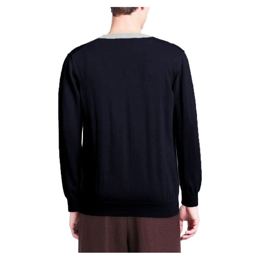 Alpha Studio Blue Wool Sweater Alpha Studio