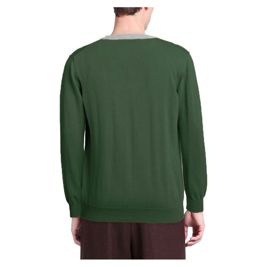 Alpha Studio Green Wool Sweater Alpha Studio