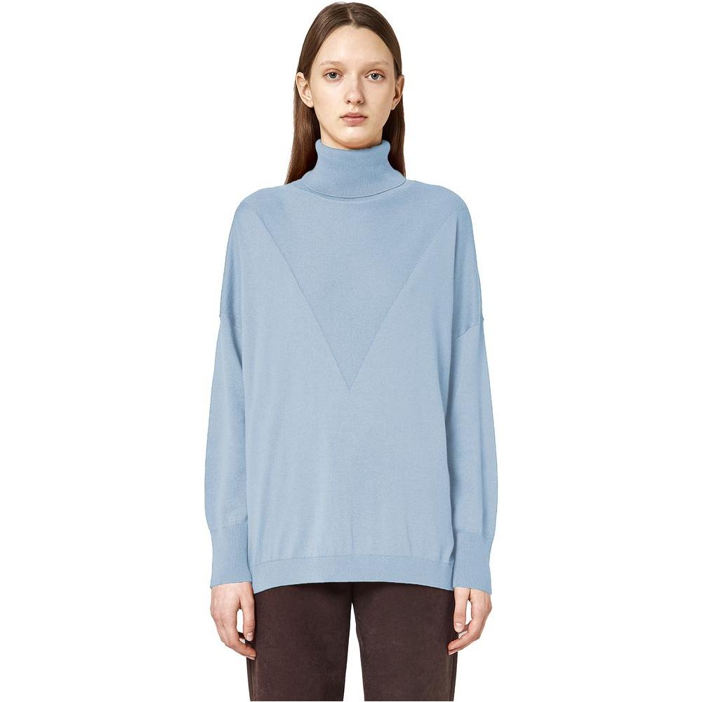 Alpha Studio Light Blue Silk Sweater Alpha Studio