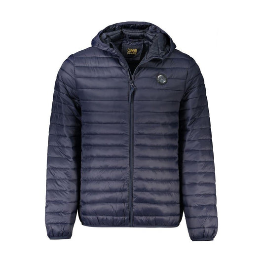 Cavalli Class Blue Polyamide Men Jacket Cavalli Class