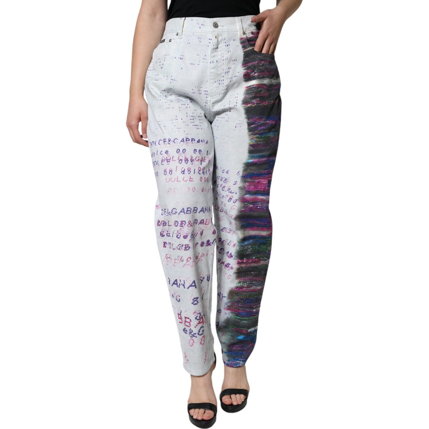 Dolce & Gabbana Multicolor Cotton Stretch High Waist Denim Jeans Dolce & Gabbana