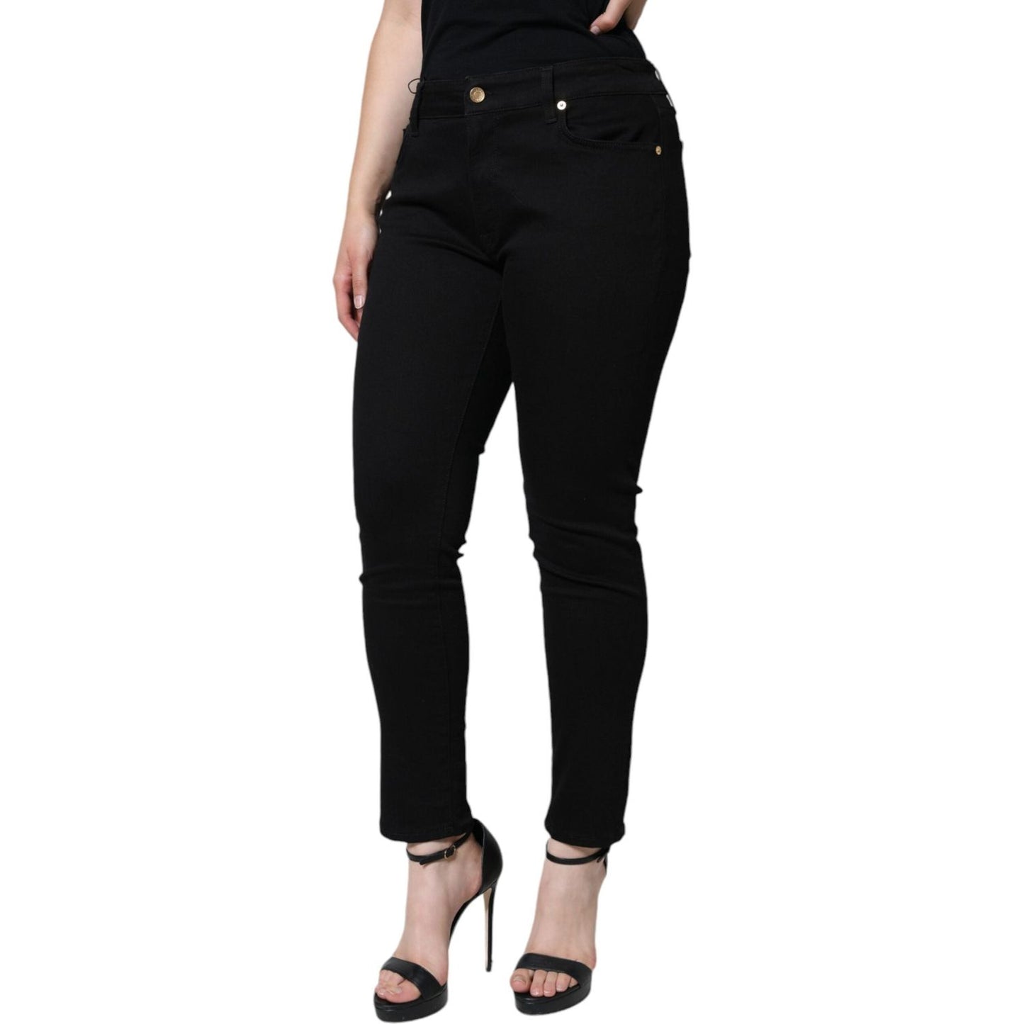 Dolce & Gabbana Black Cotton Stretch Skinny Denim Jeans Dolce & Gabbana