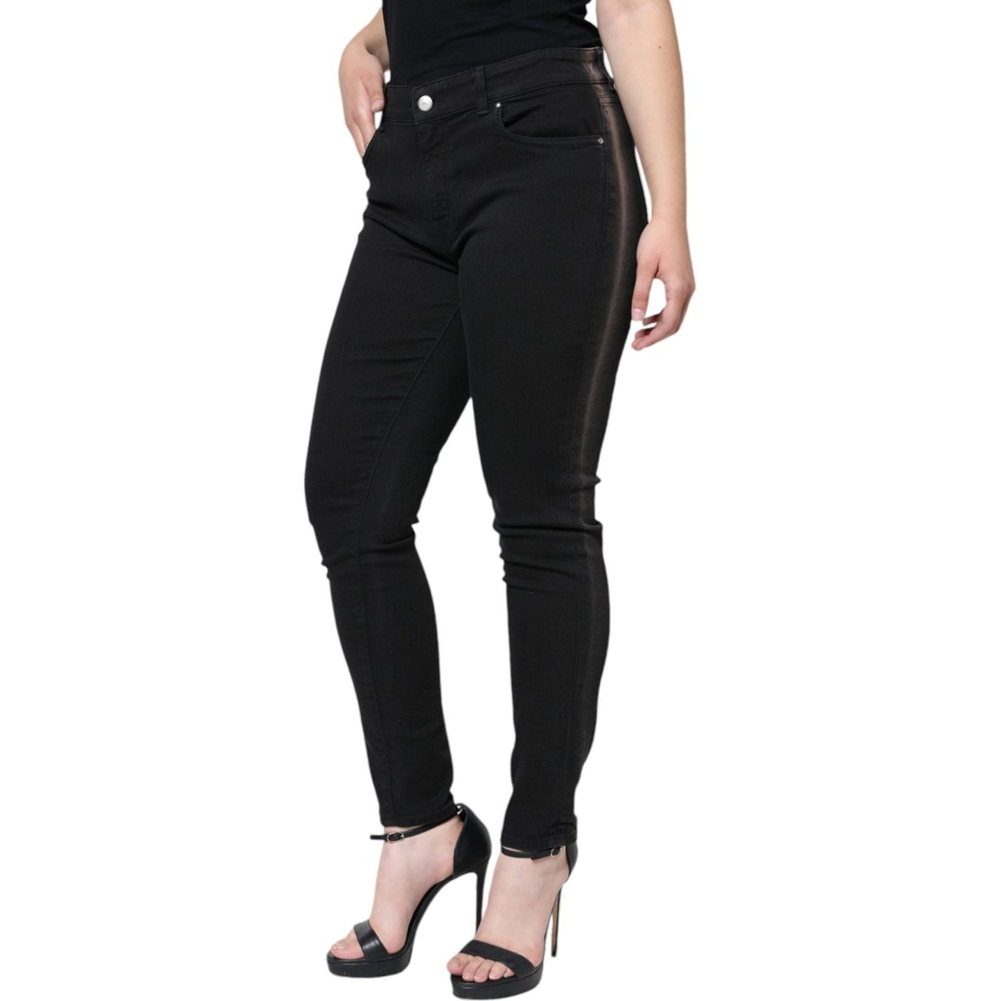 Dolce & Gabbana Black Cotton Stretch Skinny Denim Jeans Dolce & Gabbana